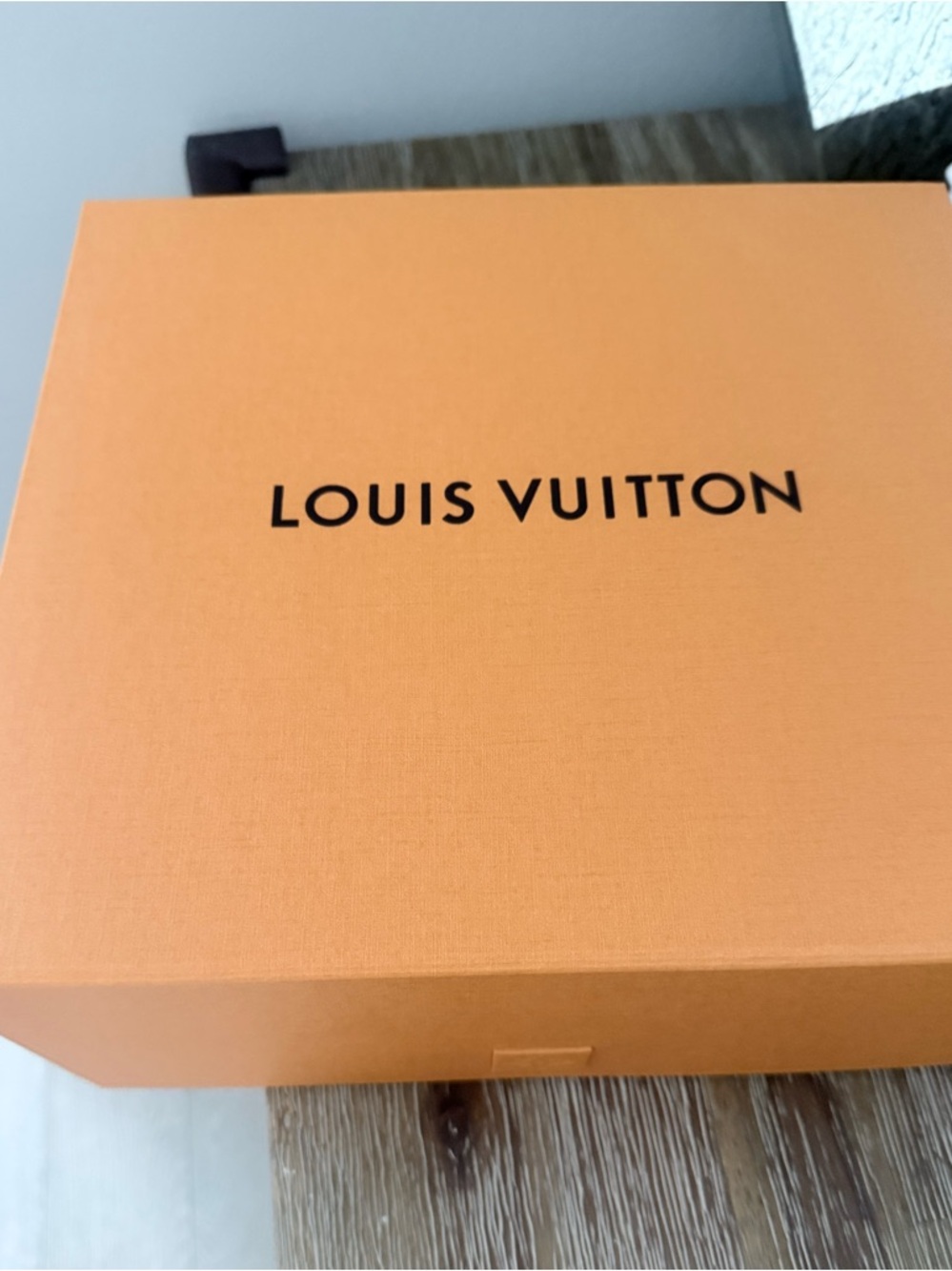 Louis Vuitton Orange Box with Black Logo